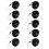 10pack Regulable Rubber Elastics Strap-Black 2 Meter 1
