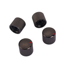 4Pcs Nonslip Guitar Potentiometer Control Knobs-Black