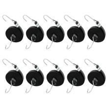 10pcs Bungees Cord with Hook Heavy Type Luggage-Black 3 Meter