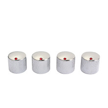 4Pcs Guitar Potentiometer Control Knobs Replacement-Silver