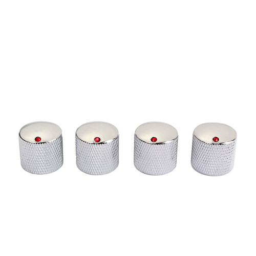 4Pcs Guitar Potentiometer Control Knobs Replacement-Silver