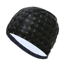Bonnets de bain en PU imperméables, haute élasticité,-Noir