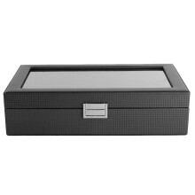 Watch Holder Organizer for Men, Leather Watch Display Case, Premium Watch Box with Soft Pillow and Large Glass Lid, Watch Cases for Men with Dust Free