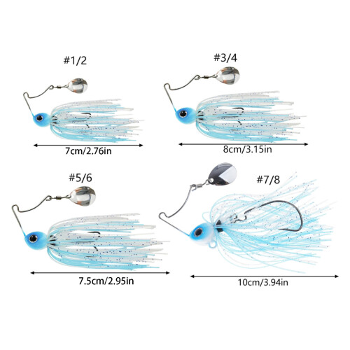 Fishing Lures Buzzbaits-3 Blue Head 10g reinforced three 1
