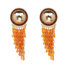 Orecchini a cerchio con nappe etniche stile gitano, orecchini pendenti con frange, eleganti e raffinati, perfetti per l'uso quotidiano, accessori
