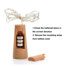 DIY Decorative Mini String Lights, Flexible Wires That Can Be Shaped as Desired, Battery Operated Wine Bottle Lights for Indoor & Outdoor Decor