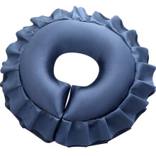 Massage Table Face Cradle with Latex Cushion, UShaped Massage Face Pillow Navy, Removable Velvet Cover