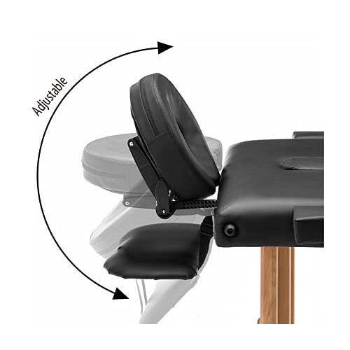 Massage Table Face Cradle with Adjustable Tilt Height and Ergonomic Comfort Support, Black 1