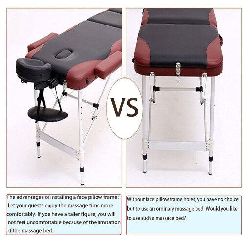 Massage Table Face Cradle with Adjustable Tilt Height and Ergonomic Comfort Support, Black 2