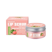 Lip Scrub Watermelon Raspberry with Deep Hydration and Gentle Exfoliation for Chapped Lips
