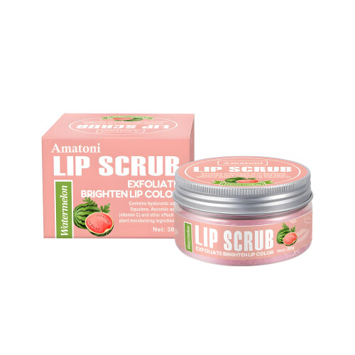 Lip Scrub Watermelon Raspberry with Deep Hydration and Gentle Exfoliation for Chapped Lips