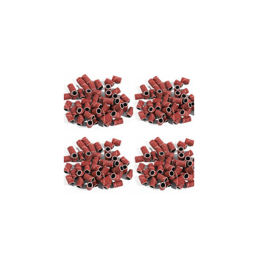 400pcs 80 Grit Nail Sanding Bands for Electric Nail Drill Bits, Fast Shaping, Coarse Files