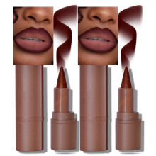 2 in 1 Lip Liner and Matte Lipstick Set, Long Lasting Ombre Mulberry Shade, Precision Cone Tip