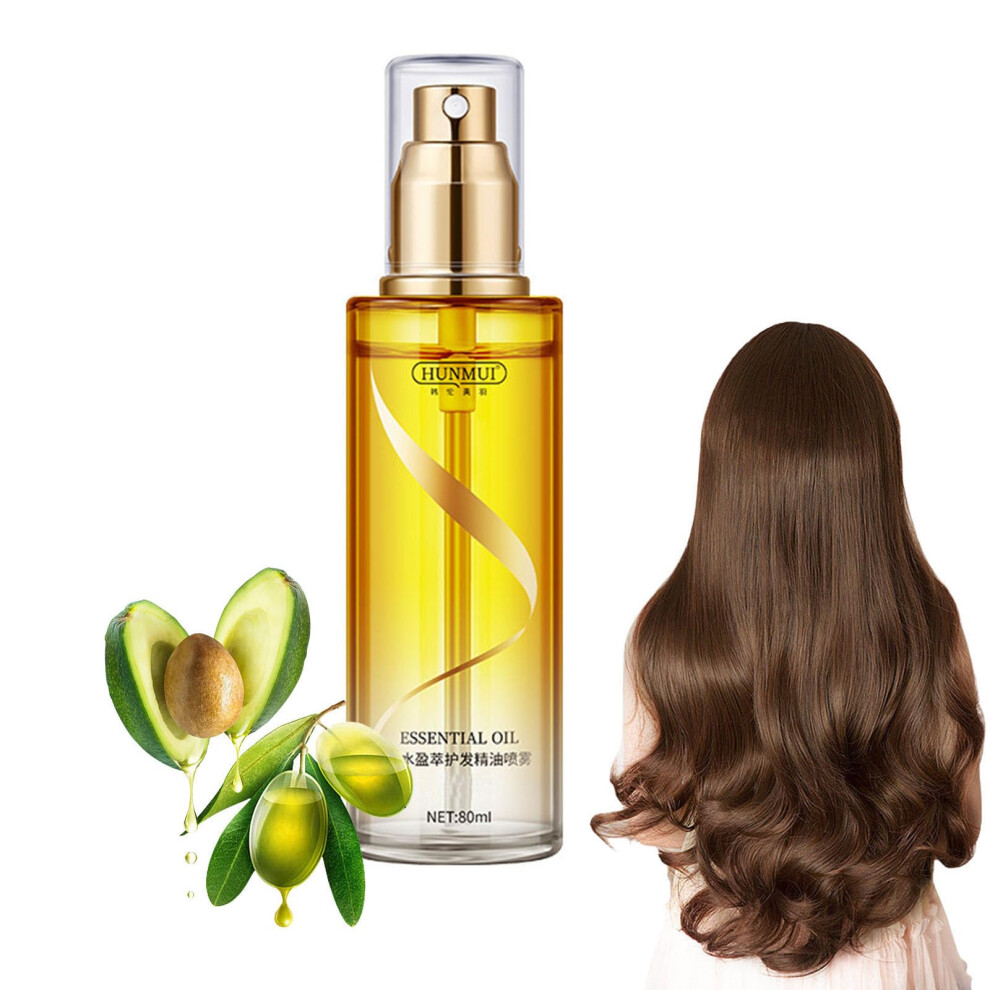 Avocado Hair Oil Spray with Jojoba for Deep Hydration, Frizz Control and Shine Boosting