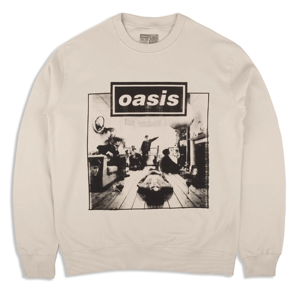 Oasis (Xxl, Biege) Definitely Maybe Drum Sweatshirt