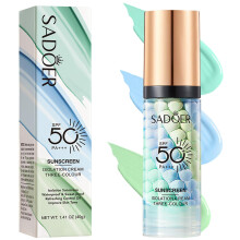 3 in 1 Face Primer with SPF 50, Lightweight Color Correcting Makeup Base for Smooth Finish