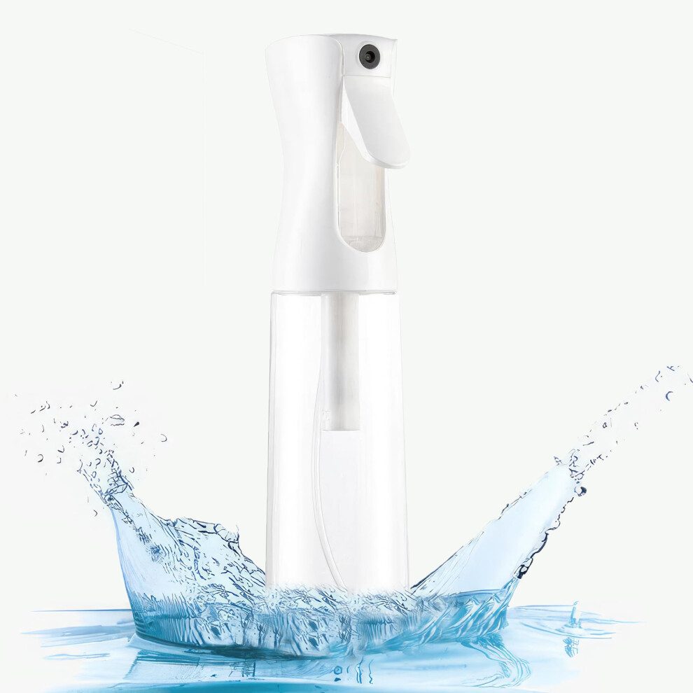 White Hair Spray Bottle 300Ml Continuous Ultrafine Mist For Hair Styling, Plants And Skincare