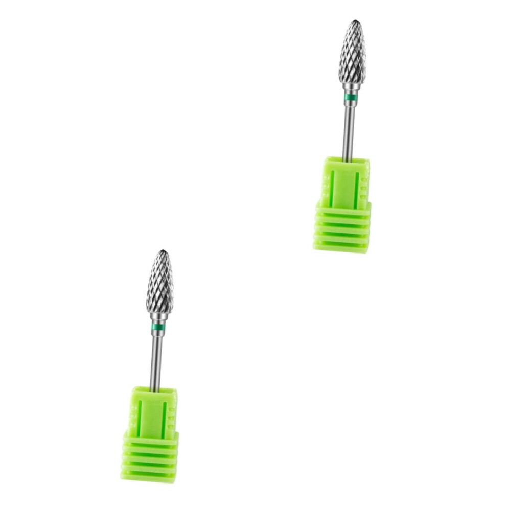 2pcs Professional Nail Drill Bits for Manicure Sanding Heads Carbide for Cuticle Removal