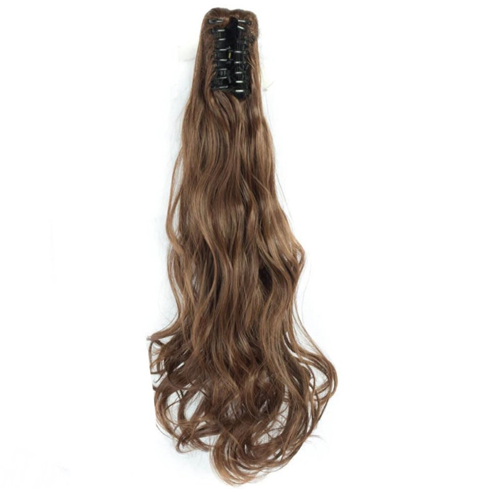 Ponytail Hair Extension 20 Inch Loose Wave Synthetic Claw Clip Hairpiece for Women