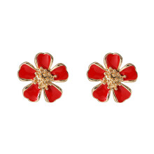 Ohrringe mit Edelstein-inspirierten Blumen, Alternative zu Ohrringen aus Sterlingsilber mit Emaille-Blumen und modischem Design, geeignet für