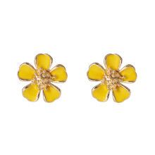 Ohrringe mit Edelstein-inspirierten Blumen, Alternative zu Ohrringen aus Sterlingsilber mit Emaille-Blumen und modischem Design, geeignet für