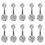 High Polished Bar Surface Hypoallergenic Belly Ring, Solid Titanium Belly Ring with G23 Solid Titanium Double Drill Asymmetric Design Elegant Design 1