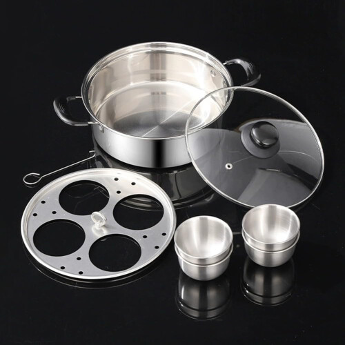 Thickened Stainless Steel Steamer Multi Functional Egg and Cake Steamer for Home Kitchen Cooking 2
