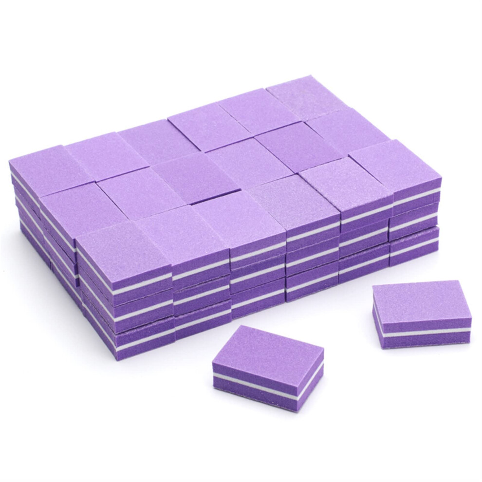 100pcs DoubleSided Mini Nail File and Buffer 100/180 Grit for Acrylic Gel Nails Shaping