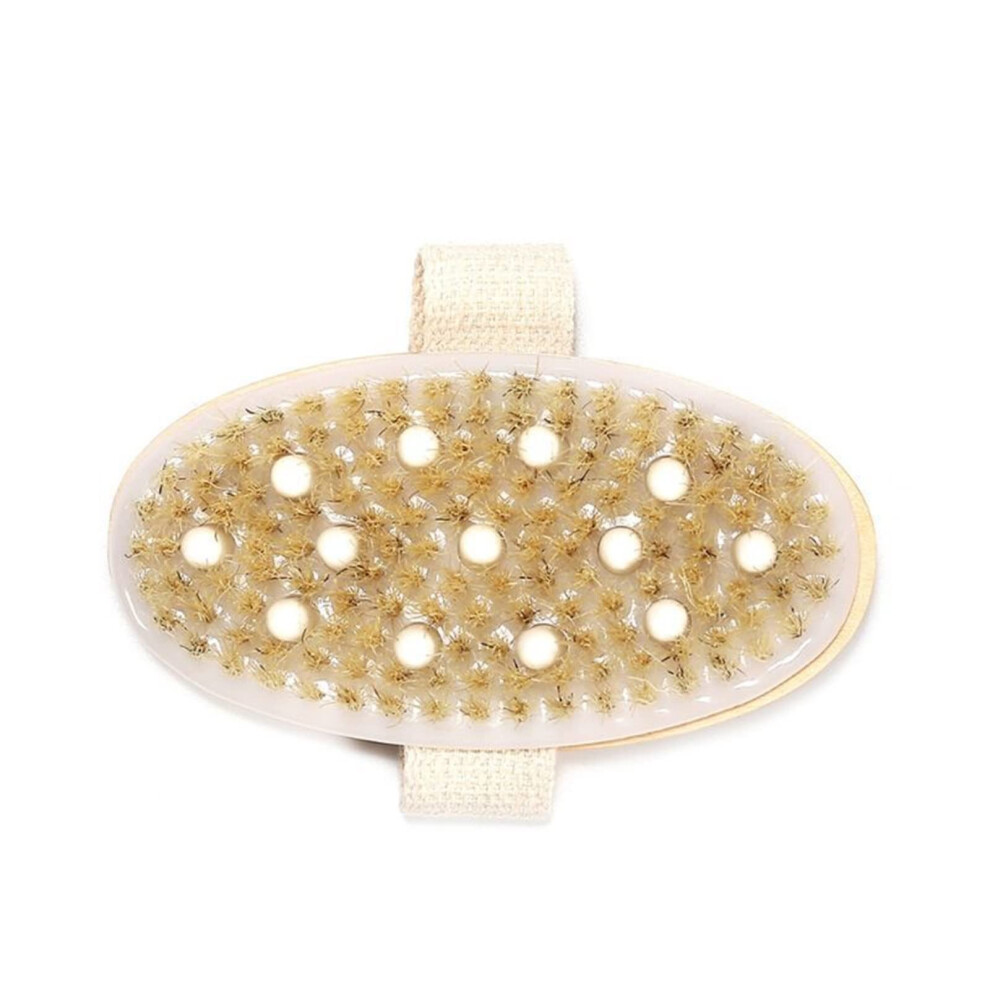 Body Brush with Natural Bristles for Dry Brushing, Dead Skin Removal and Blood Circulation