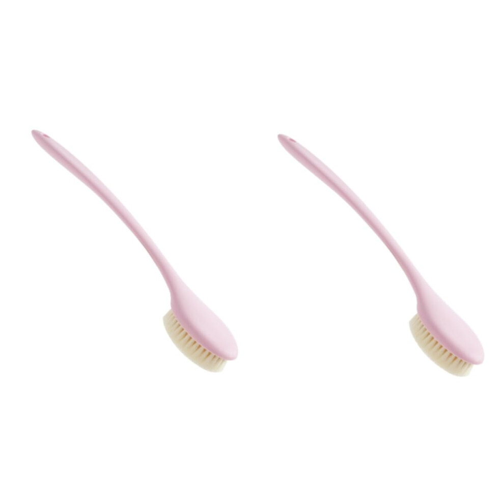 2pcs Long Handle Body Brush and Back Scrubber for Gentle Exfoliating EcoFriendly Shower Use