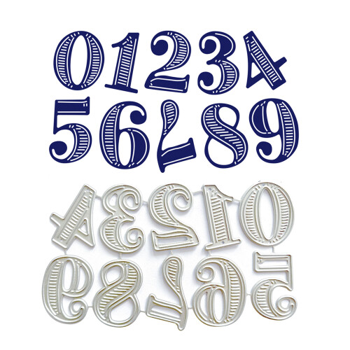 Nummers Embossing Stansmessen Nummer Die Cuts voor het maken van 1