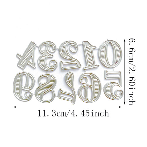 Nummers Embossing Stansmessen Nummer Die Cuts voor het maken van 2