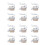 12pcs Wall Mounted Slippers Rack Multipurpose-White Color 1
