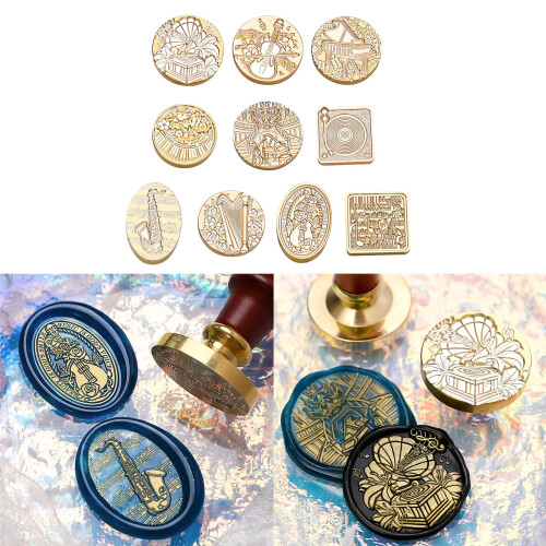 Music Themed Sealing Wax Stamp Head Replacement Scrapbooking-H 2