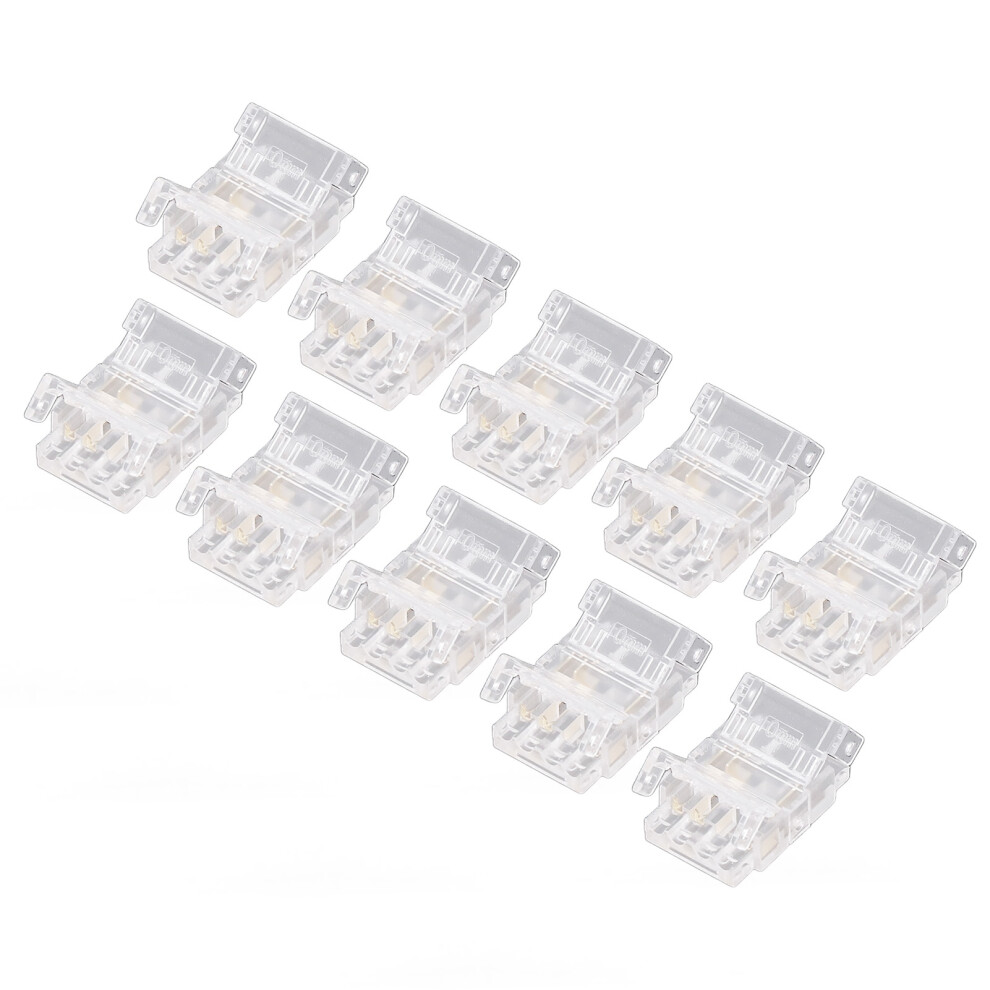 10Pcs Cob Led Strip To Wire Connectors 10Mm 3Pin Solderless 7671380768830