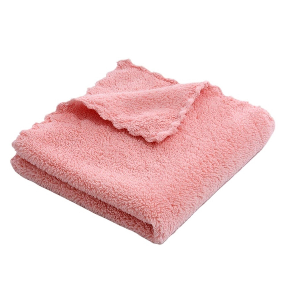 Microfiber Cleaning Cloths 30x30cm Pink Face Towels Set 10 Pack Soft Absorbent Quick Dry