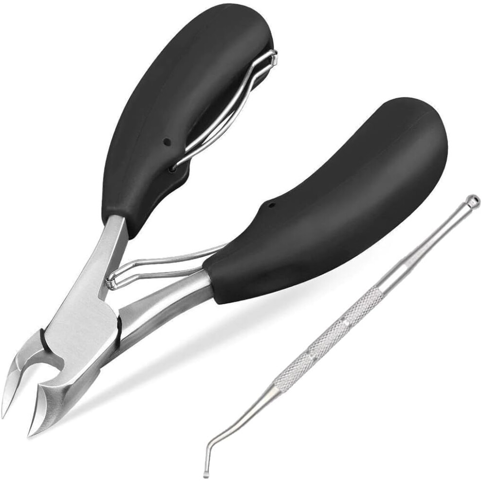 Stainless Steel Nail Clippers for Thick Nails with Precision Cutting Edge and Ergonomic Comfort Grip