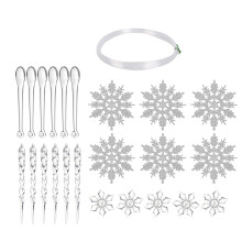 Wedding Party Decor Hanging Icicle Ornaments Christmas Tree Decorations Luxury Glitter Icicles Clear Twisted Icicles With Classic Icicle Design