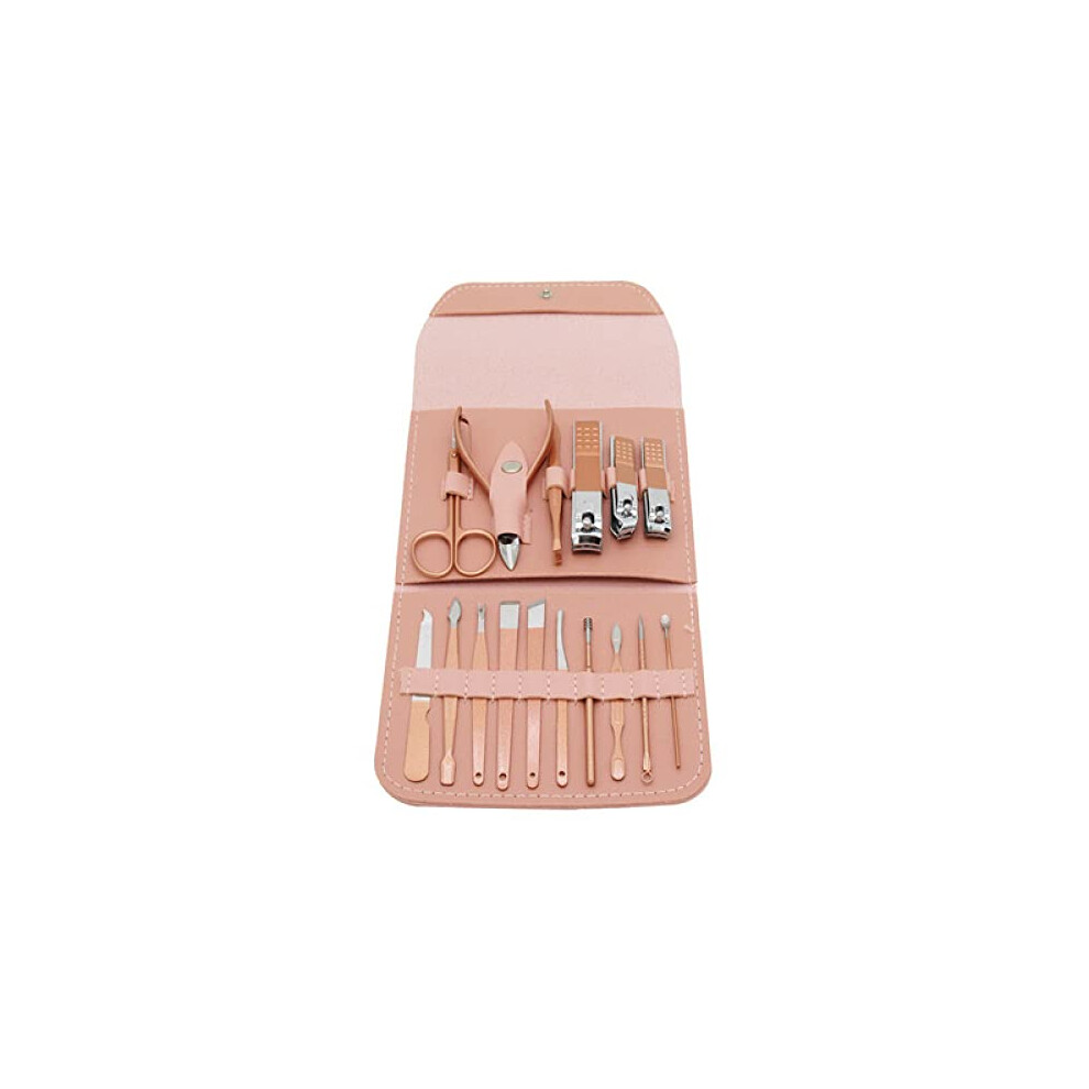Manicure Set with Precision Stainless Steel Nail Clippers, 16pcs Professional Grooming Kit in Case