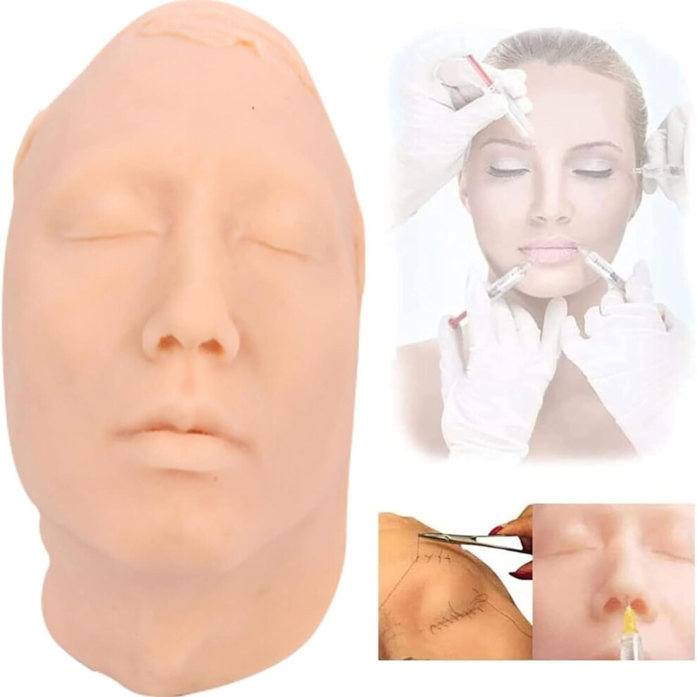 Mannequin Head with Realistic Lifesize Silicone Design for Makeup and Eyelash Practice