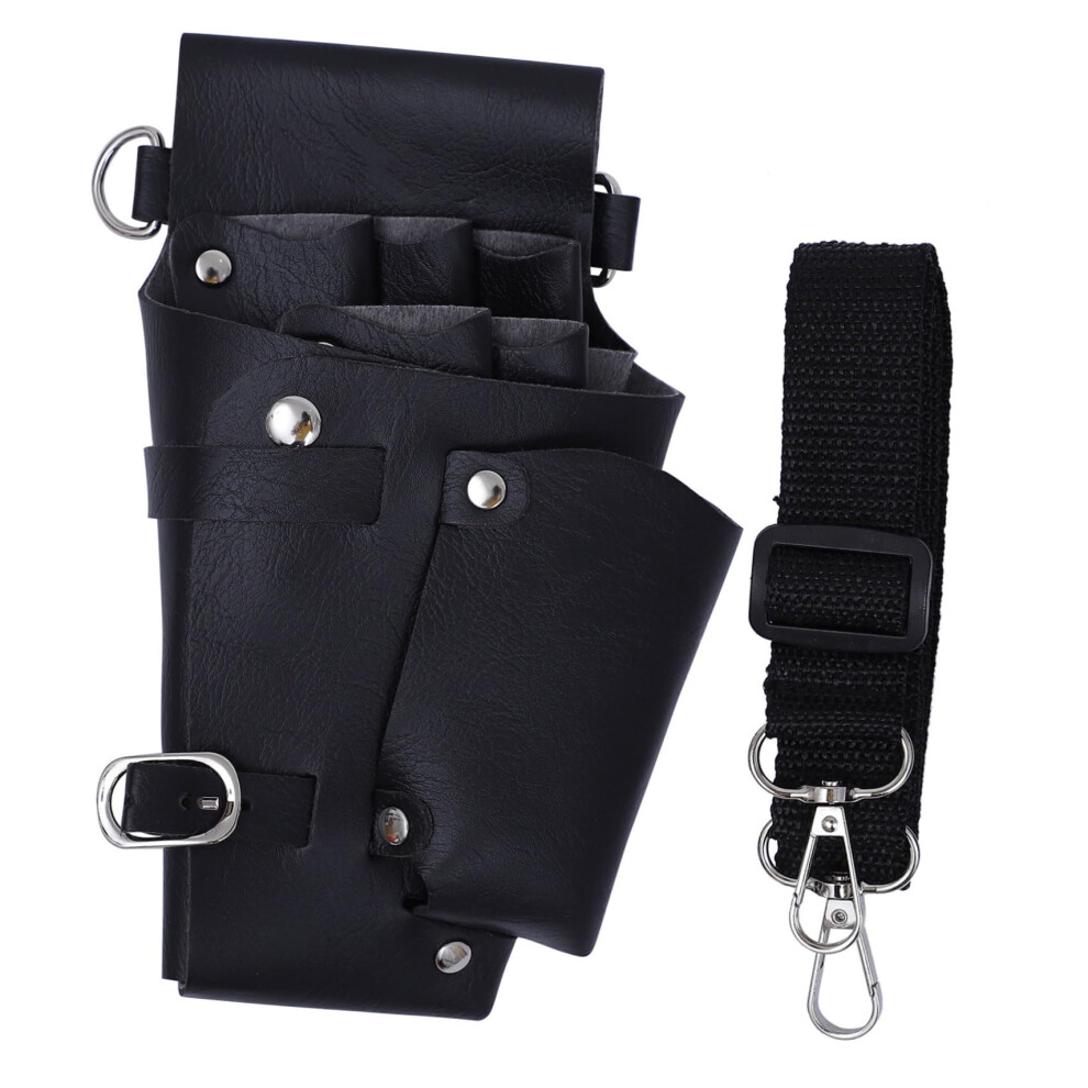 Hairdressing Tool Pouch Pu Leather Barber Scissor Holster With Secure Storage And Adjustable Belt 9094768250129