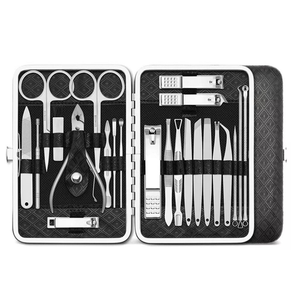 Manicure Set 23pcs RustResistant Nail Care Kit with Compact Storage for Travel and Grooming