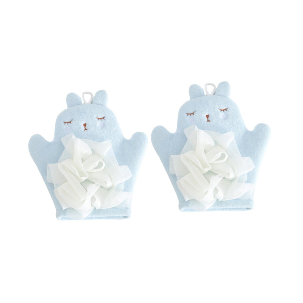 Bath Shower Gloves 2pcs DualSided Exfoliating Loofah QuickDrying Soft Fit for All Skin Types