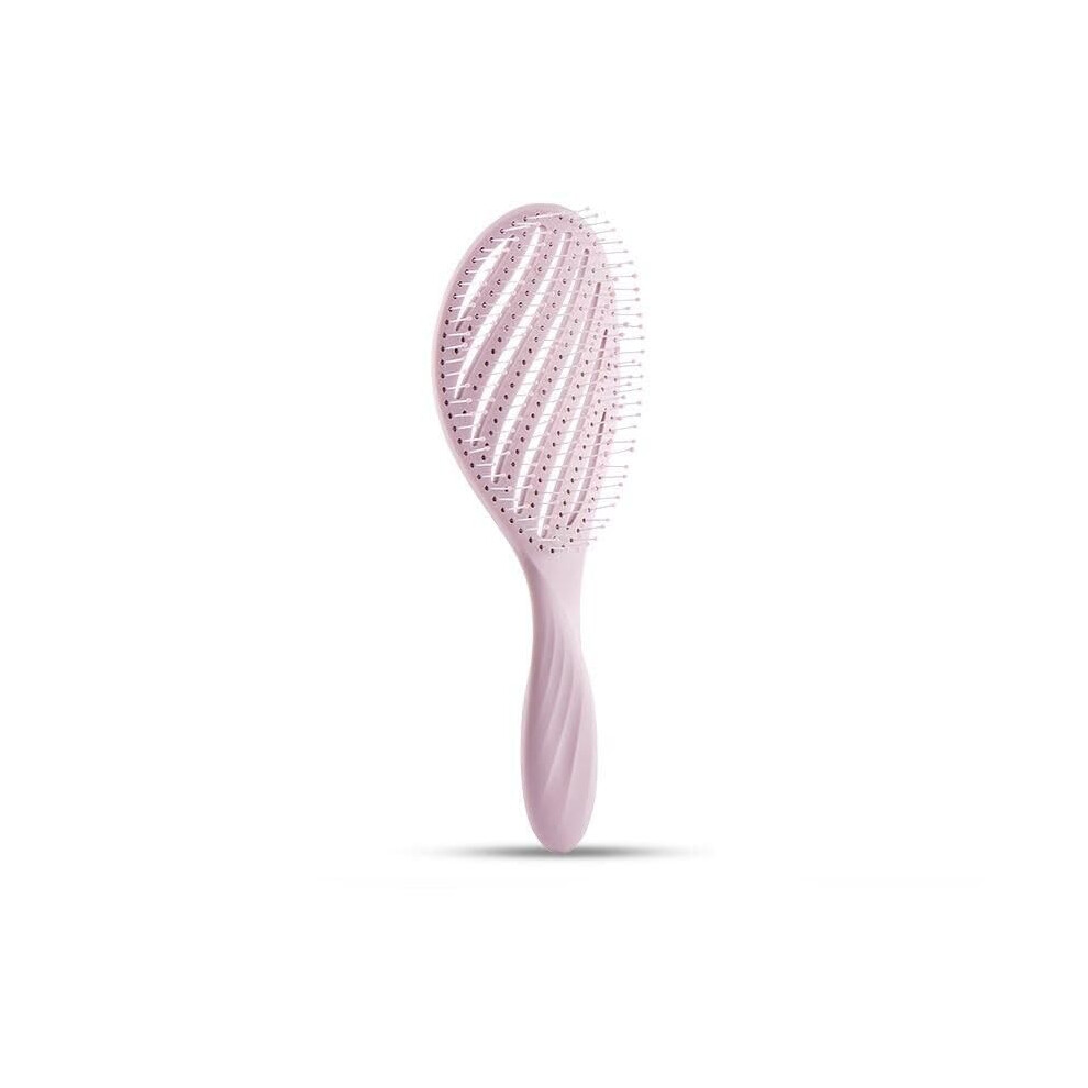Hair Detangling Brush with Scalp Massage Nodes, Hollow Out Pink Comb for Fast Blow Drying