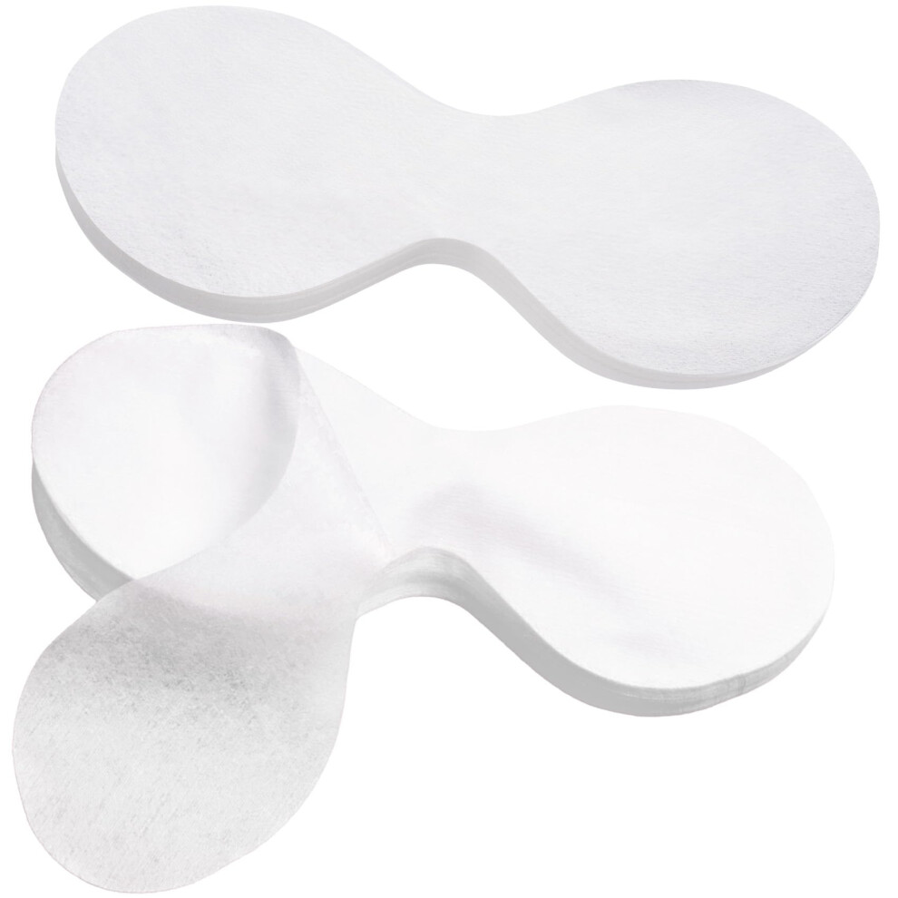 White Disposable Eye Pads 100 Sheets Nonwoven Cotton Facial Masks For Spa Skincare And Deep Hydration
