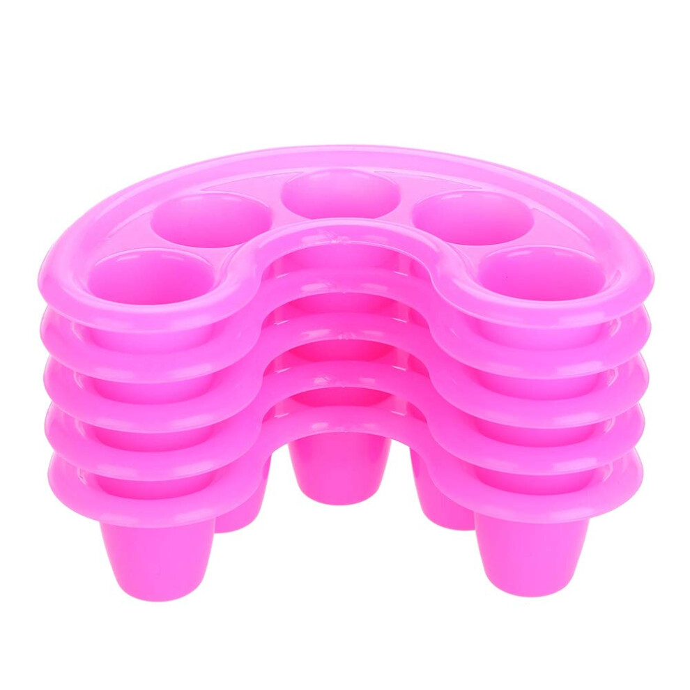 Nail Soaking Bowl Set for Gel and Acrylic Removal, FiveFinger Soak Design, 5pcs NoSpill Dish