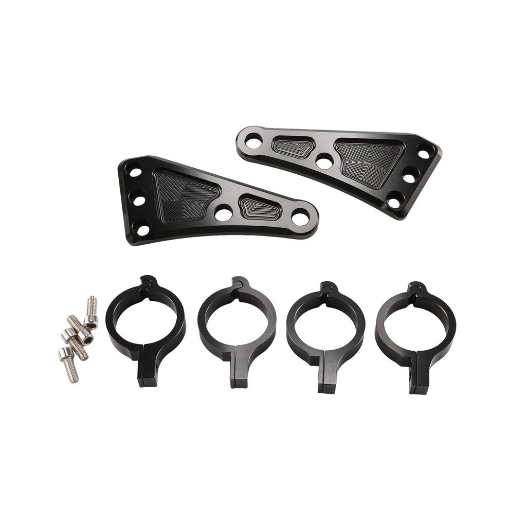 41Mm Motorcycle Headlight Mount Bracket Cnc Aluminum Alloy For Fork Tubes M10 Bolt Hole Black 6134262386771
