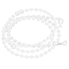 Catena per occhiali con perline per una maggiore sicurezza, cinturino porta occhiali da sole leggero ed elegante finitura con perle sintetiche,