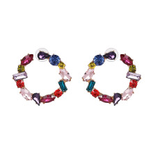 Boho-Kristallohrring-Kollektion, schillernde Ohrringe mit baumelndem Anhänger, funkelndes Kristall-Choker-Paar für Damen, die nach Hochzeiten,