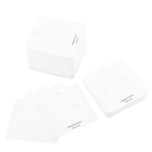 Display Cards for Jewelry Packaging Earring Tags Multi-Functional Easy DIY Smooth Edge Handmade Earring Card Lightweight 100PCS White